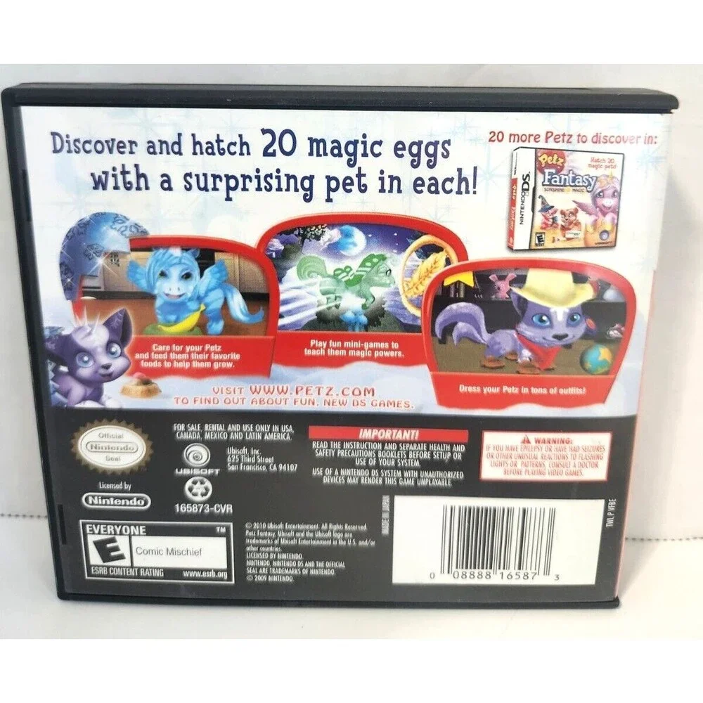 CASE ONLY Petz Fantasy Moonlight Magic Nintendo DS No Manual No Game